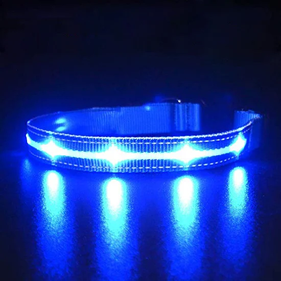 ペット LED 犬首輪ライトアップ犬首輪 USB 充電 LED ナイロン犬首輪ペット製品